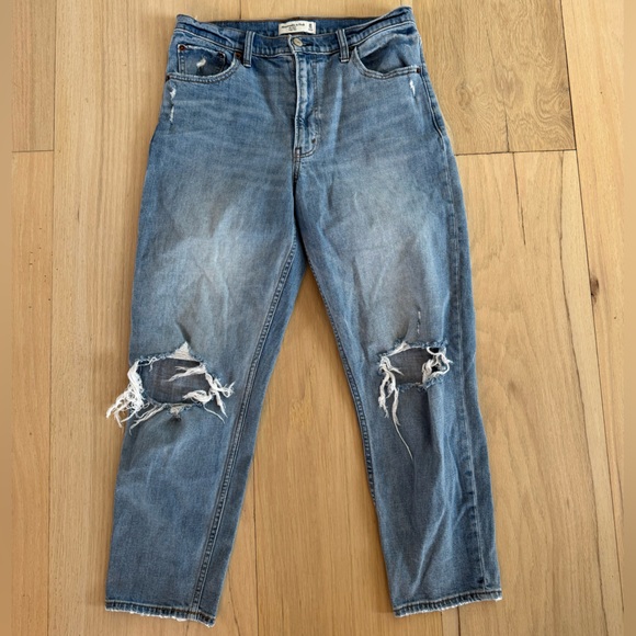 Abercrombie & Fitch Denim - Abercrombie & Fitch The Mom High Rise Denim Blue Jeans Size 30